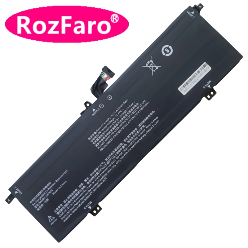 RozFaro 2874C4 For ThundeRobot T-BOOK 14 ThunderBook 14 i5-12500H lrisxe 15.4V Laptop Battery For Machcreator MC-X14 Notebook