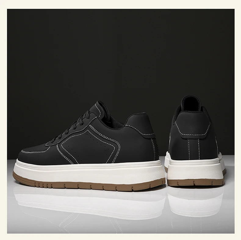 New Height-increasing Shoes for Men: 10CM-8CM-6CM Invisible Height-increasing Sports Shoes, White Sports Shoes, Large Size 37-44