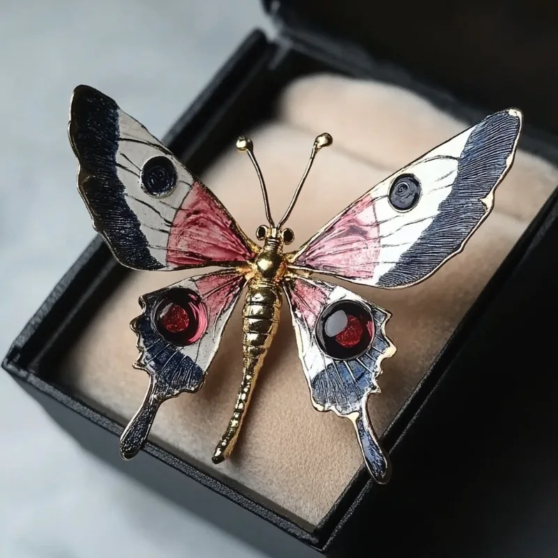 Elf butterfly brooch, light luxury high-end holiday insect gift pin jewelry corsage