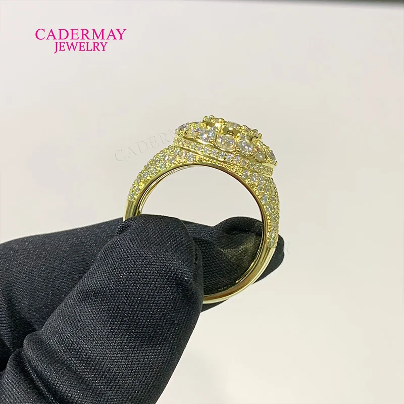 Hiphop Jewelry Moissanite Championship Ring Pinky Ring 925 Silver Iced Out VVS Moissanite Ring Men for Gift Party Wedding view 3