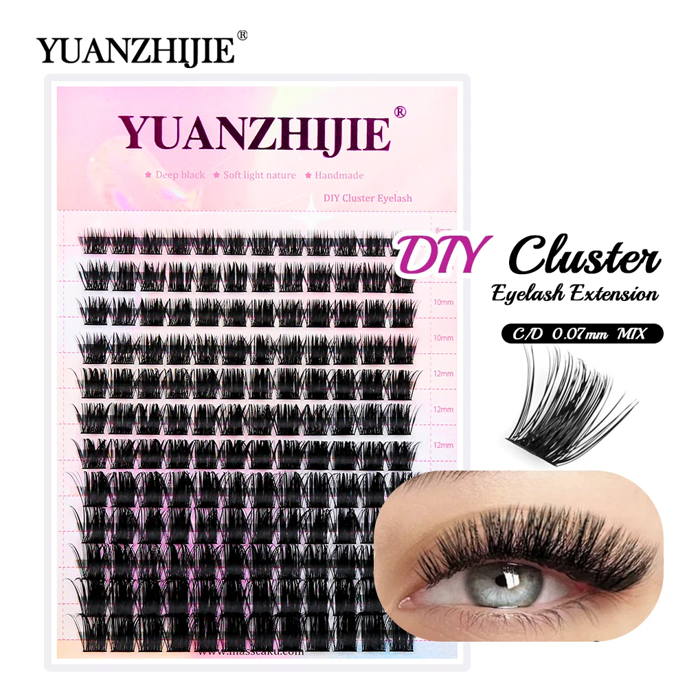 

Wholesale YUANZHIJIE 30D 40D 50D Heat Bonded Lashes 0.07mm Individual Faux Mink Matte Black Self Adhesive Diy Eyelash Extensions