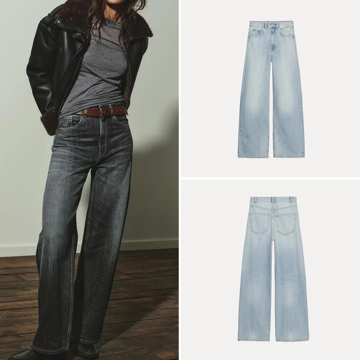 

Свободные повседневные джинсы с высокой талией для женщин, модные повседневные джинсы для женщин от Z, сезонное использование на весну, осень и зиму