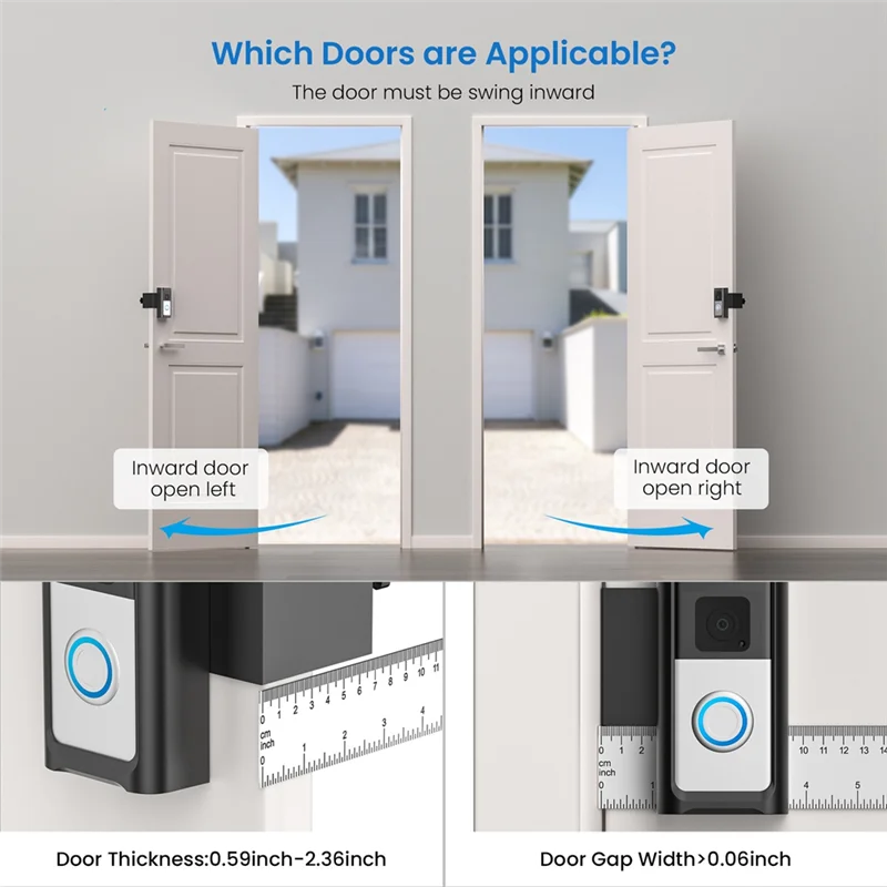 ABNG مكافحة سرقة جرس باب يتضمن شاشة عرض فيديو جبل لا الحفر تصاعد حامل ل حلقة جرس باب يتضمن شاشة عرض فيديو 3/3 زائد/4 ، بطارية جرس الباب زائد/برو