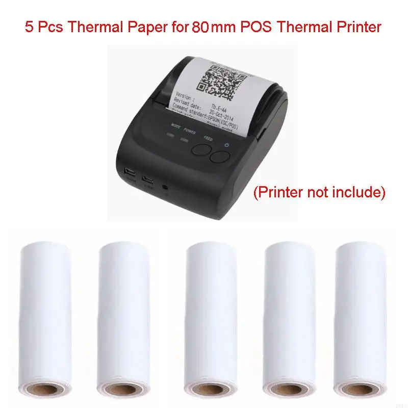 R6FF Thermal Printer Paper Mini Printing Paper Roll Self-Adhesive Printable Sticker