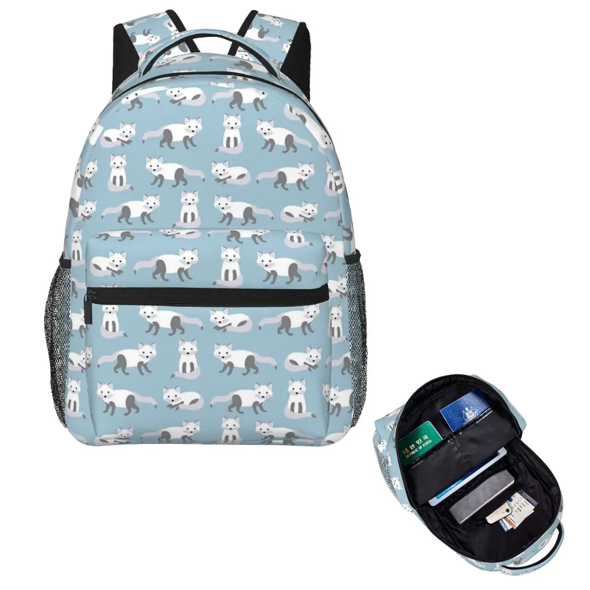 

Рюкзак с узором арктической лисы, Лидер продаж, рюкзак большой емкости, детская сумка для книг, школьная сумка, сумки на плечо для мужчин и женщин