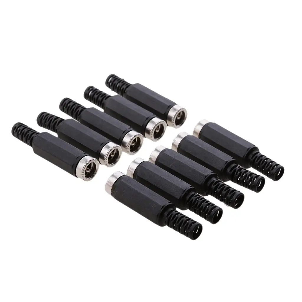 10pcs 5.5x2.1mm Female Panel Mount Solder Connector Adapter