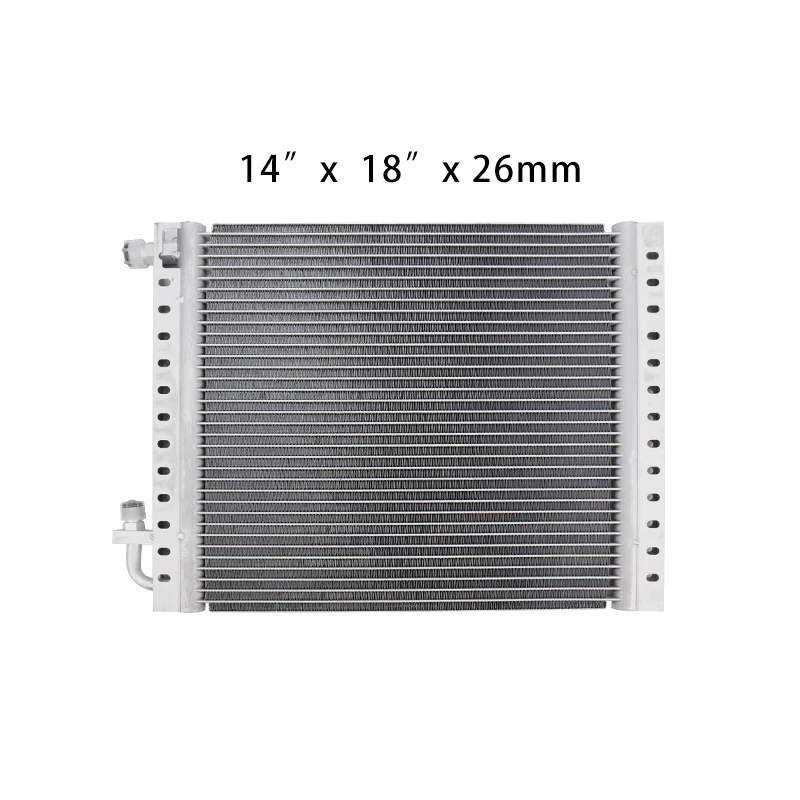 Universal Aluminium A/C Radiator Condenser 14x18x26mm High-Heat-Dissipation for Car Truck Hot Rod Air Conditioning