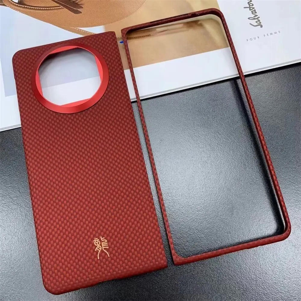 Magnetic Aramid Genuine Carbon Fiber Slim Case for Huawei Mate X5 Chinese Dragon Wireless Charging Cover