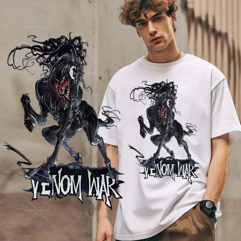 Venom Warhorse Patches Iron on Transfer Cool Venom 3 Heat Transfer Vinyl Sticker Applique on Clothes Thermal Press Applique DIY