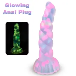 Dark Glowing dildo for Woman Masturbate Color Jelly penis Sex Toys for women Big soft cock Light Erotic Dildo with Suction Cup