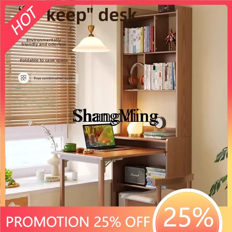 

ZYY Home Premium Solid Wood Folding Desk Integrated Corner Small Apartment Bedroom Home Computer Corner Table