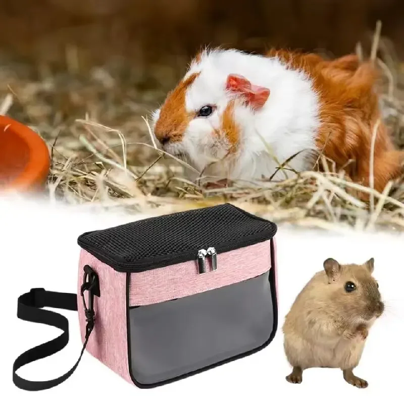 Portable Small Pet Travel Bag Breathable Animal Carrier Bag Rabbit Hamster Hedgehog Ferret Outdoor Inclined Shoulder Bag 5 Size