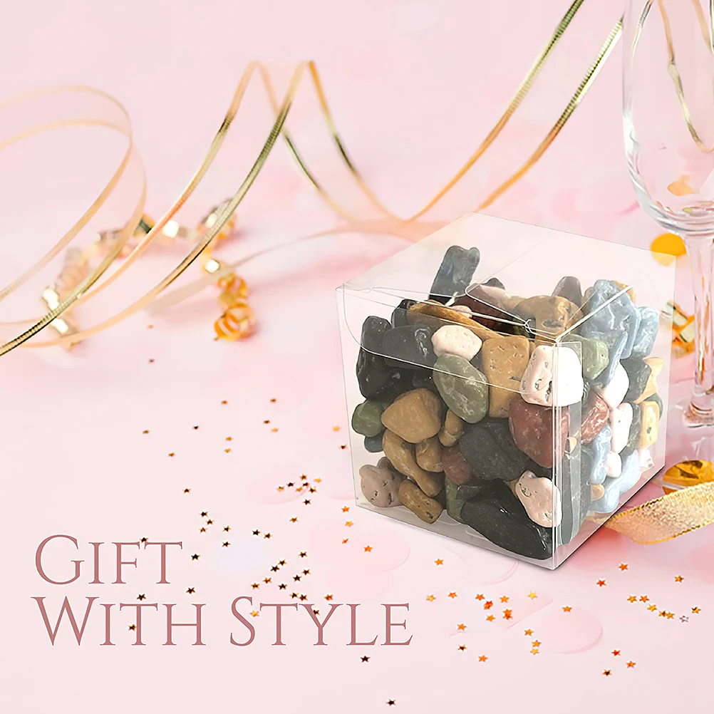 

20 Pcs Gift Box Candy Birthday Containers Pvc Clear Wedding Package Party Favor