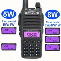 Real 8W Portable FM Radio Walkie Talkie Baofeng UV-82 Dual PTT Two-way Vhf Uhf Amateur Radios Receiver UV 82 Transmiter UV-5R 9R