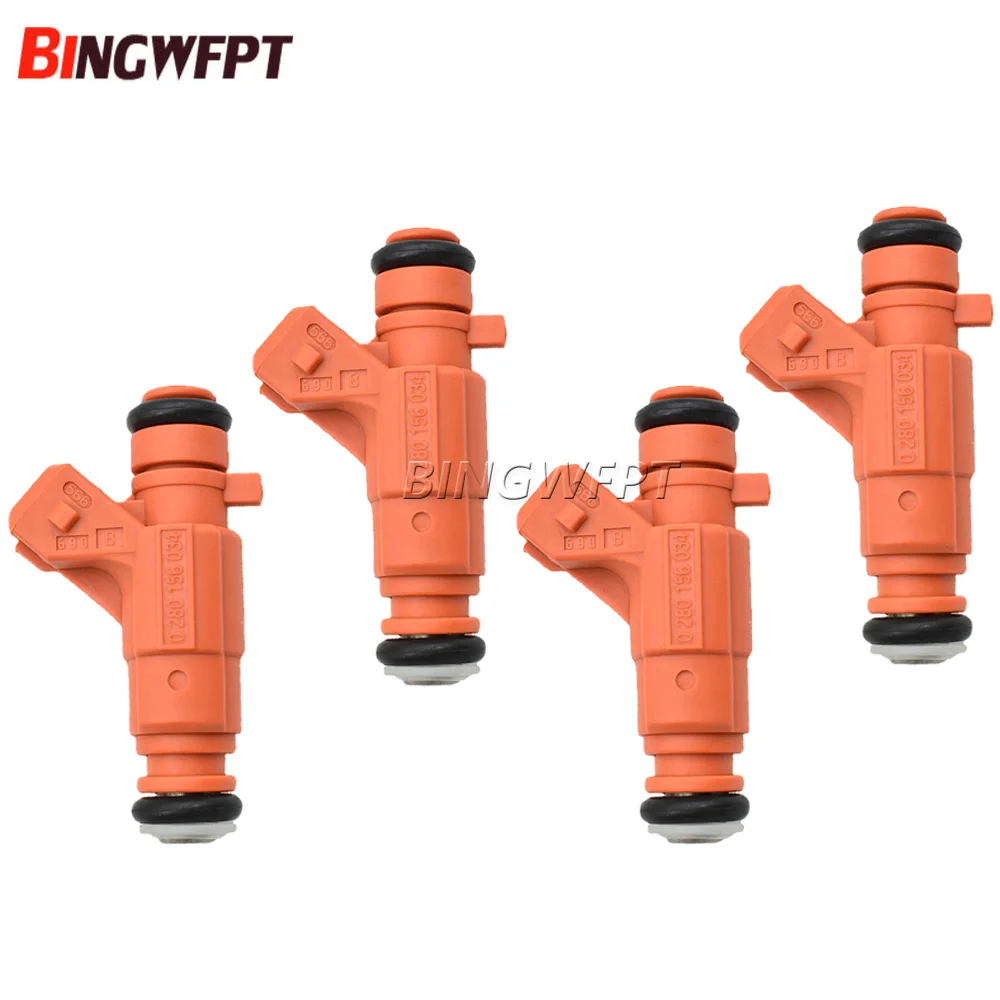 Inyector de combustible para coche, accesorio para Peugeot 0280156034, 9638220380, 1007, 206, Partner (TU5JP4), 1.6l, 16v, 4 unidades por lote, 1984e9, 307,