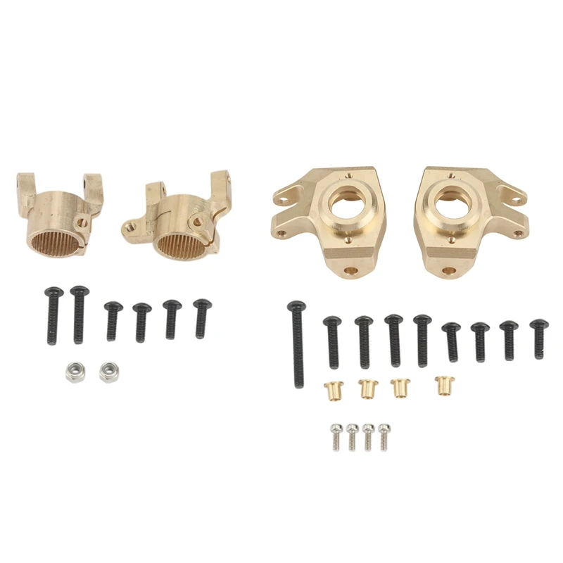 4PCS Brass Front AR44 Steering Knuckles C-Hub Carrier For 1/10 RC Crawler Axial SCX10 II 90046 Upgrade Parts