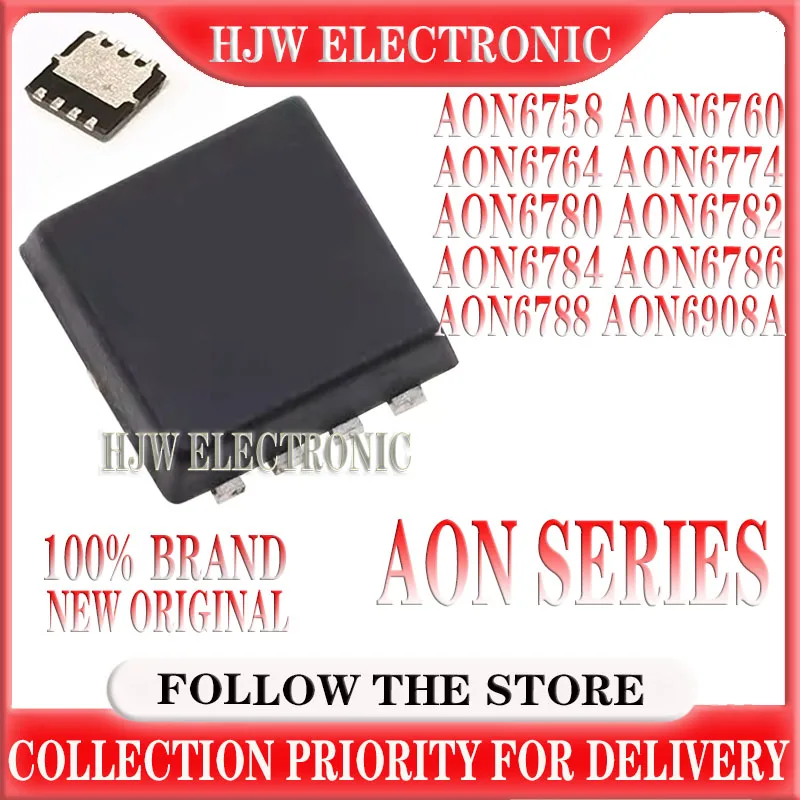 (5piece)100% New AON6758 AON6760 AON6764 AON6774 AON6780 AON6782 AON6784 AON6786 AON6788 AON6908A QFN-8 Chipset