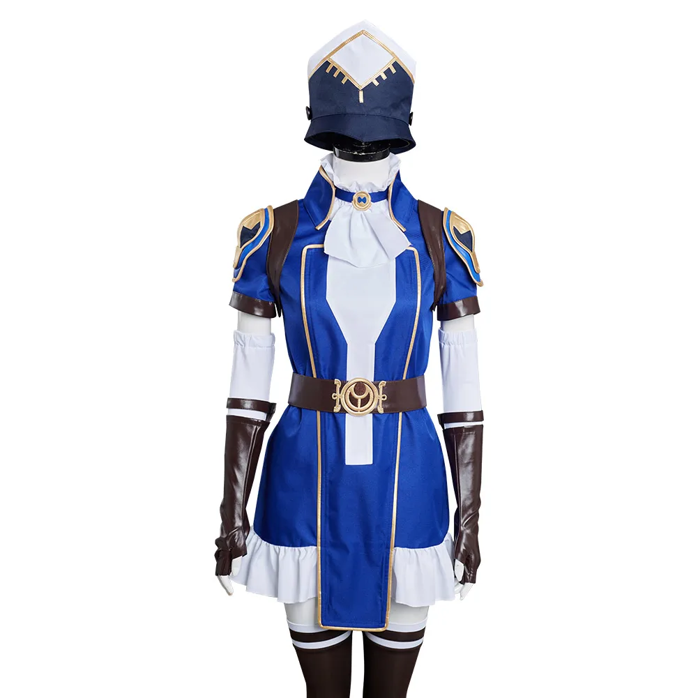 Arcano o xerife de Piltover Cosplay Fantasia, Jogo Caitlyn, Roupas de Halloween, Terno Carnaval