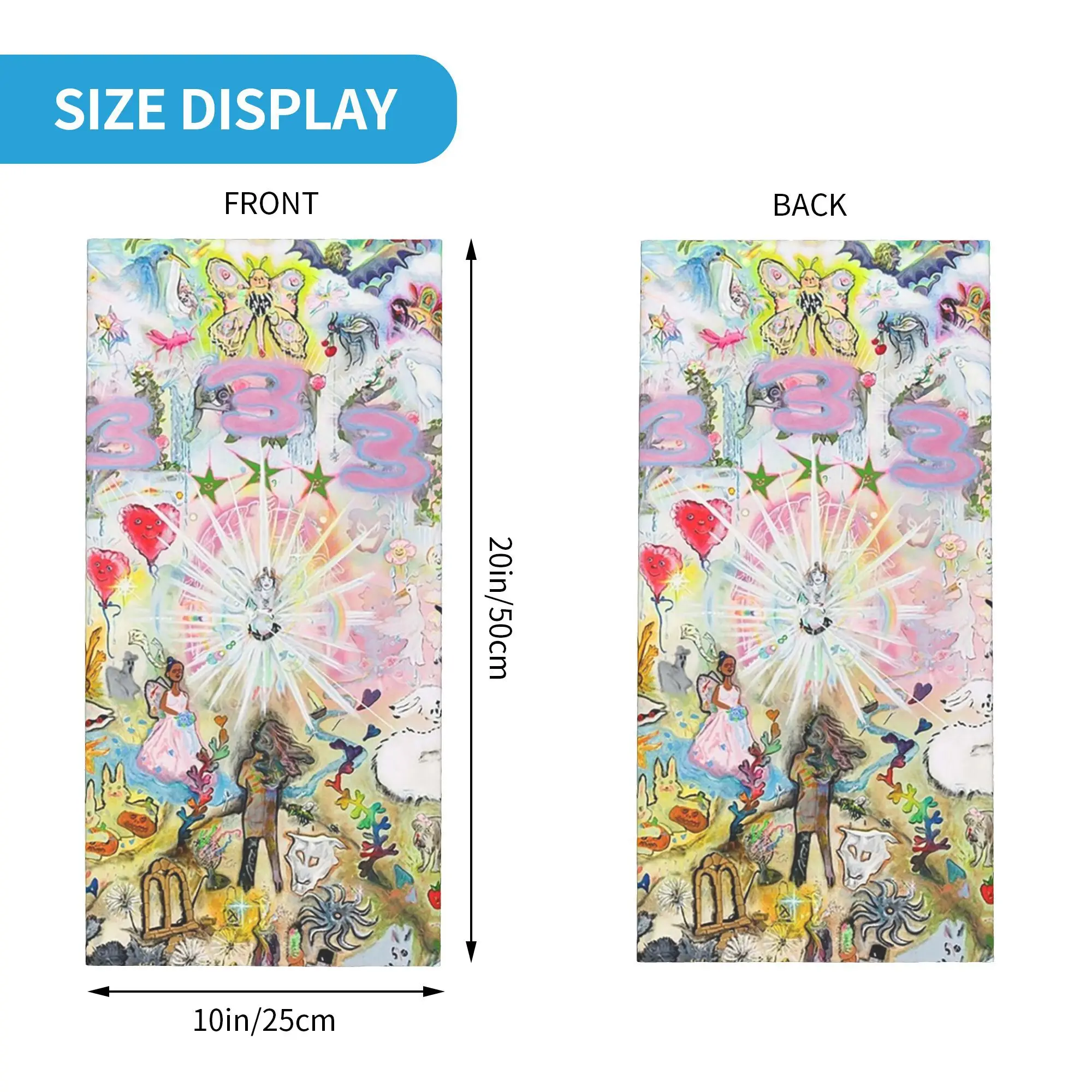 Drain gang bladee 333 album cov Bandana Neck Gaiter Printed Wrap Scarf Multifunction Cycling Scarf Hiking Fishing