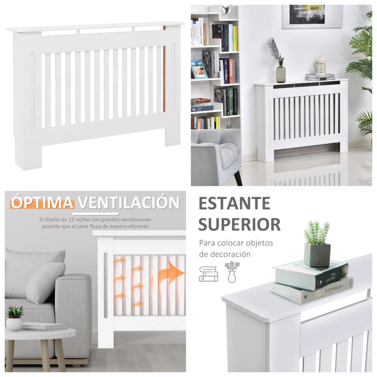 

MDF Radiator Cover Cabinet, Childproof Heater Protector for Home & Office, Water-Based Lacquer Finish, Customized