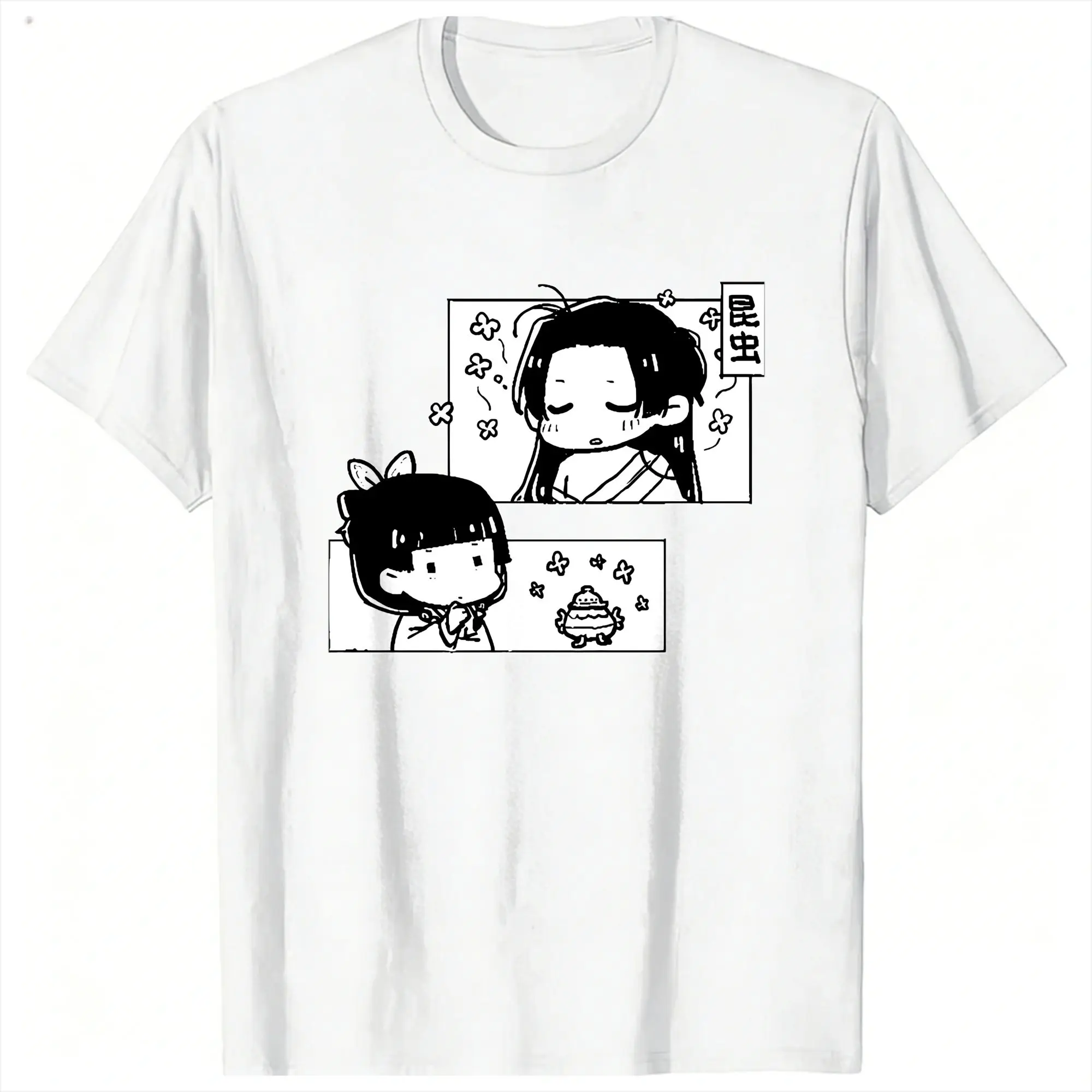 Kusuriya no Hitorigoto Anime Tshirts Men Cotton Tops Vintage The Apothecary Diaries Round Neck Short Sleeve