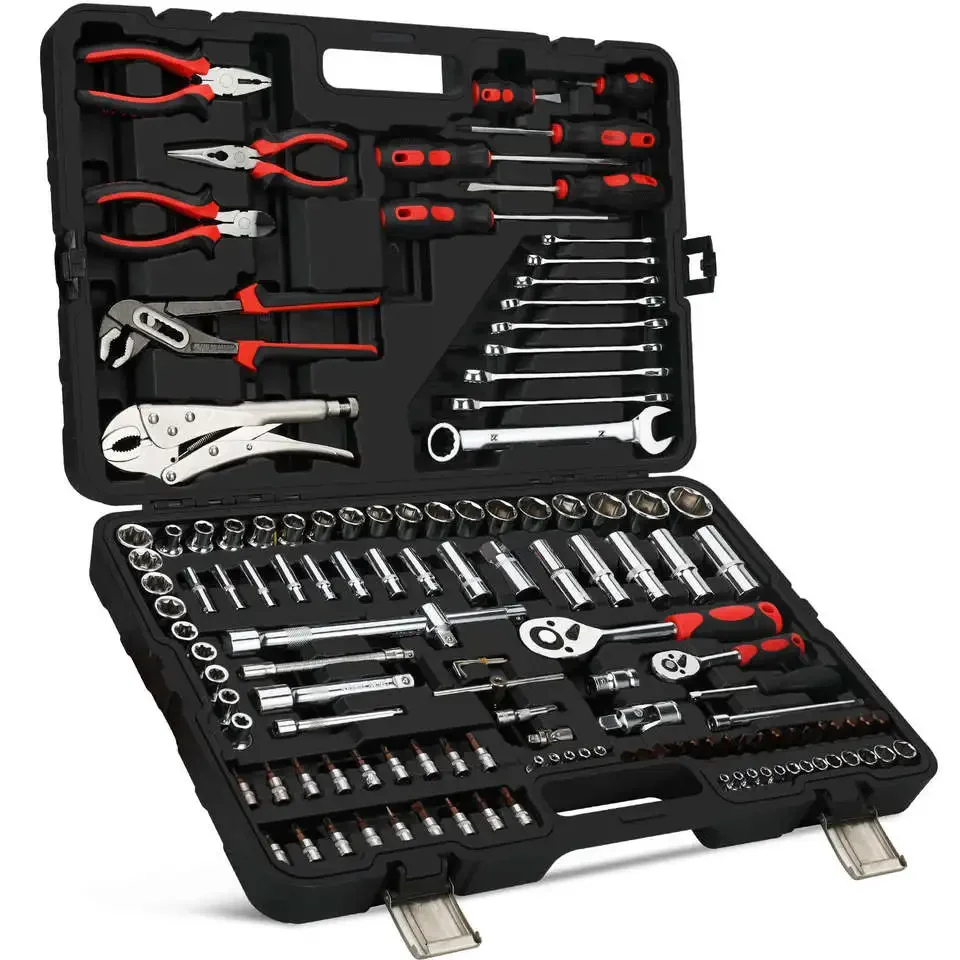 131 개 래칫 렌치 소켓 도구 세트 손 도구 세트 자동차 수리 비트 소켓 도구 키트
