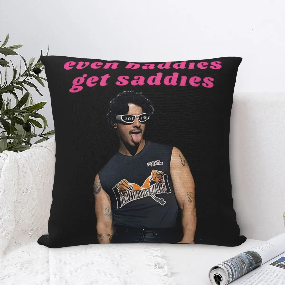 Jonas Brothers Music Square Pillow Case Cushion Cover Awesome Zippered Decorative Pillowcase for Car 40*40cm