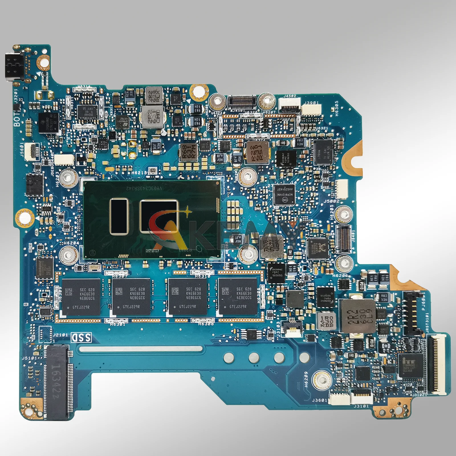 Ux390uak placa-mãe do portátil para asus zenbook ux390uak zenbook3u ux390 notebook mainboard com i3 i5 i7 cpu 100% testes ok navio rápido