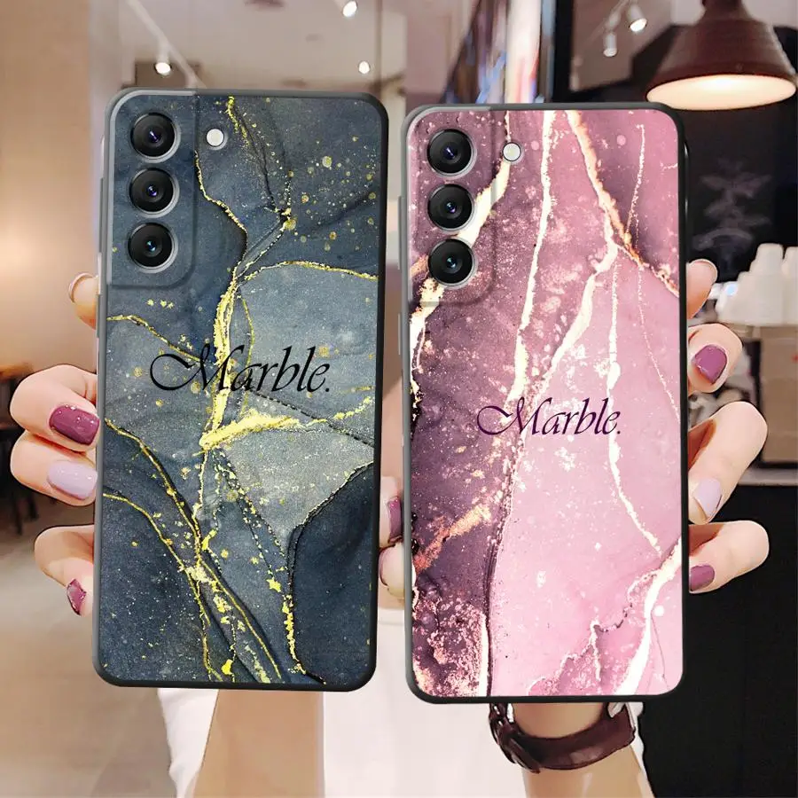 Case for Samsung Galaxy S24Ultra S25 Plus S23 Plus S21 FE S22 S20 Note 20 10 Lite Funda Phone Cover Fashion Marble Art Pattern