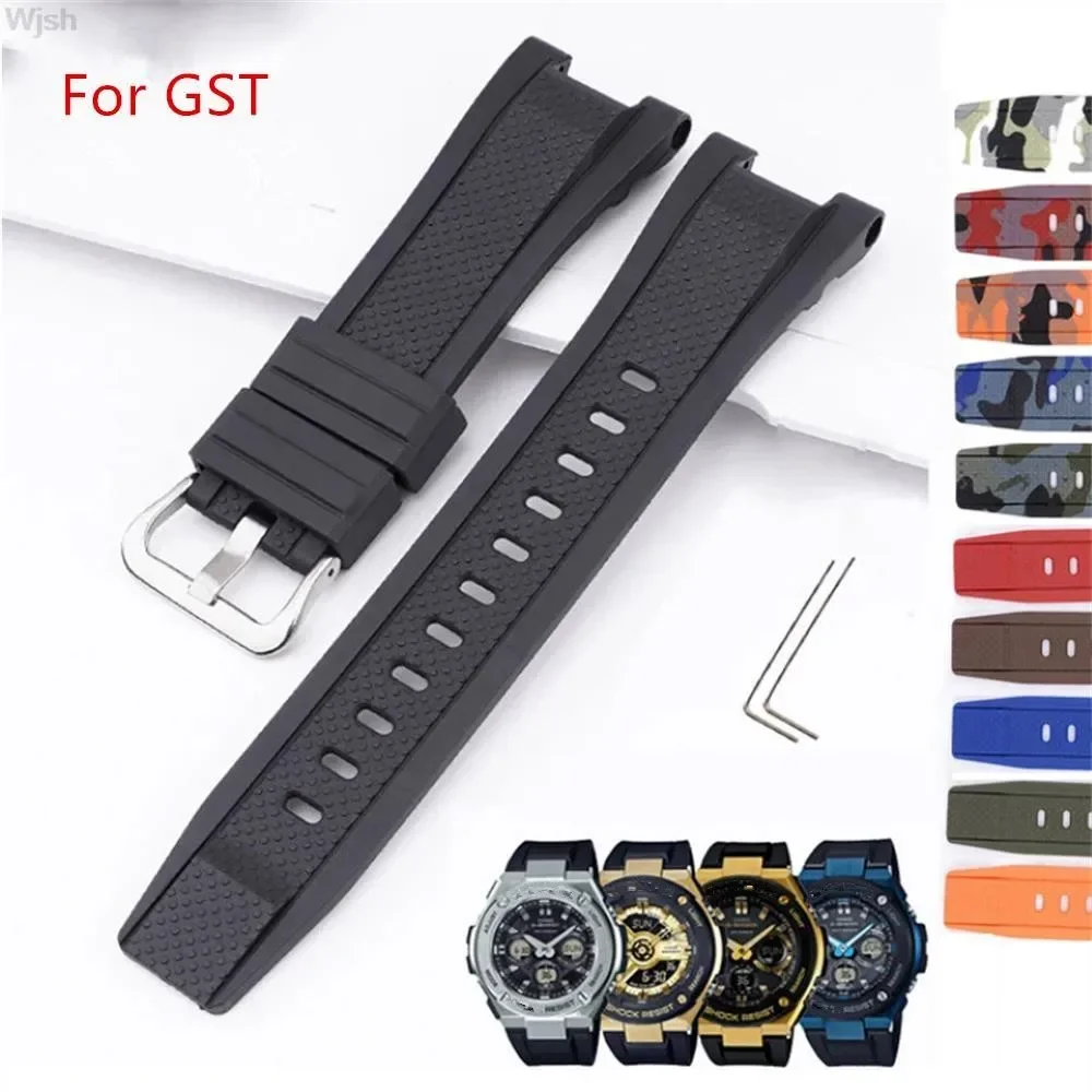 Strap for Casio G-Shock GST GST-W300 GST-S110 GST-S100G GST-W110 GST-W130L Sport Replacement Watchband Accessories