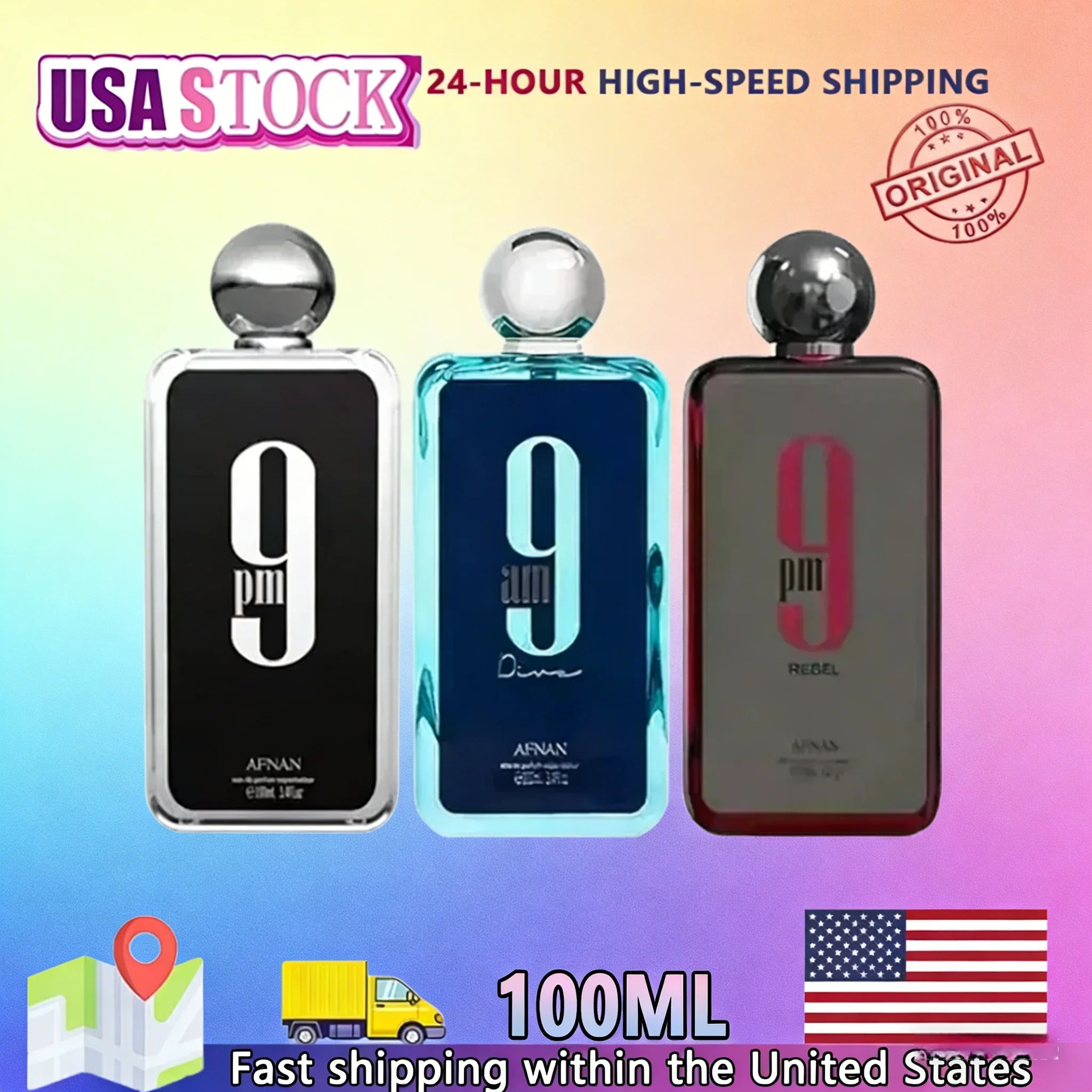 9PM Eau de Parfum para Hombre 100ml (3.4 Fl Oz) – Aroma Oriental Gourmet de Larga Duración de Feronomas, Colonia Irresistible para Hombres