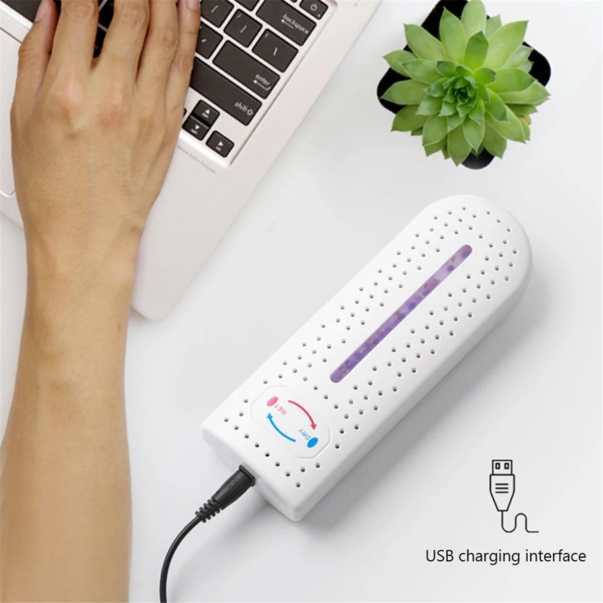 2 pezzi assorbitore di umidità deodorante ad asciugatura rapida asciugatrice vestiti deumidificatore elettrico per la cucina della camera da letto di casa