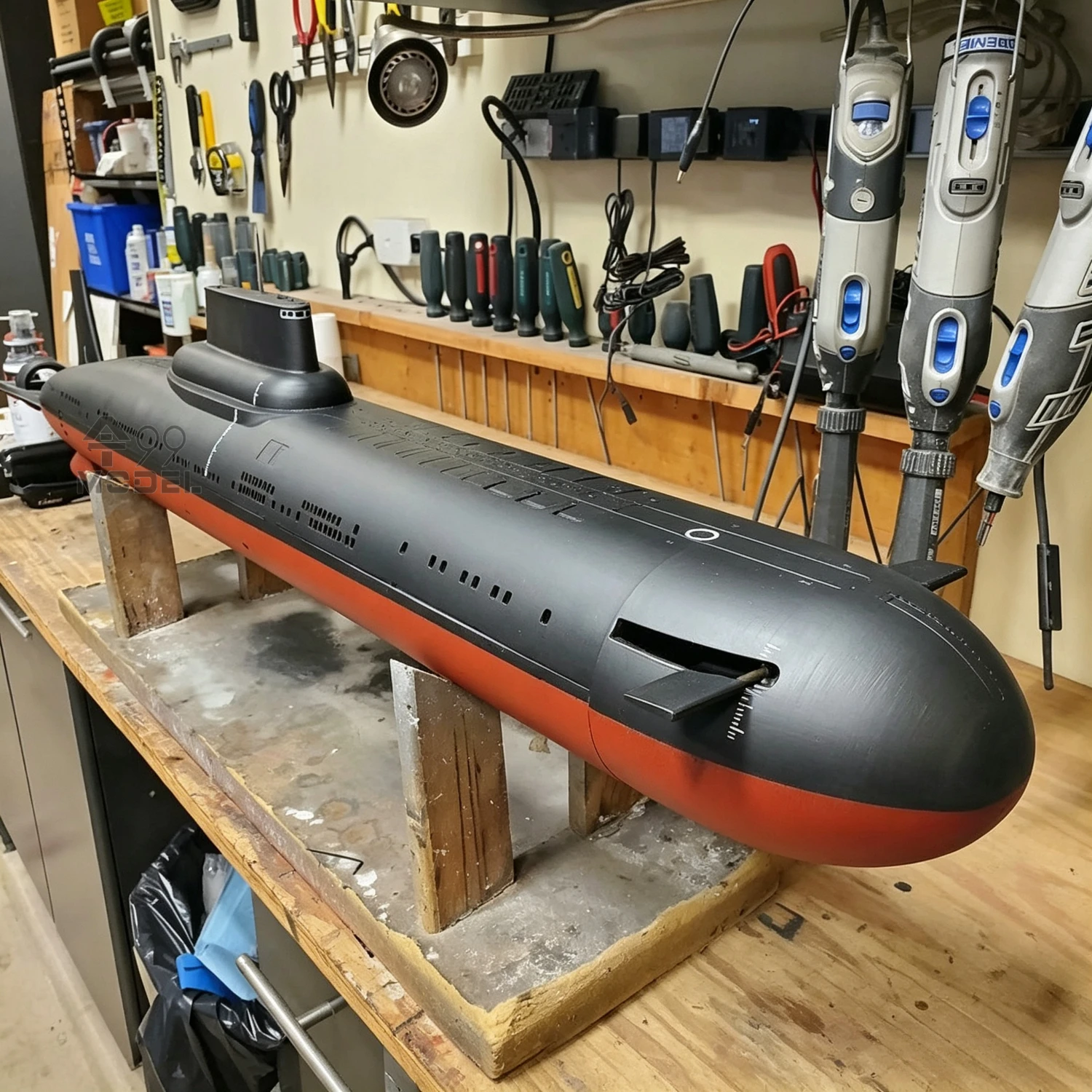Russian Typhoon-class RC Submarine 1/144 Scale 120CM Submarine Model 3D Printing RTR Version Remote-controlled Ship Model Toy