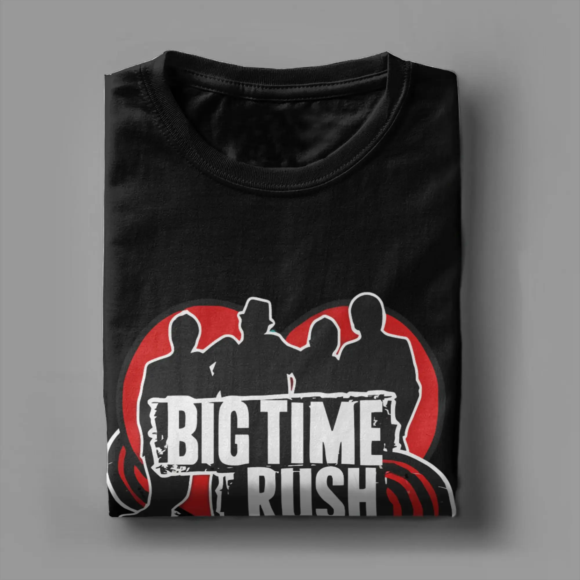 تي شيرت قطني 100 من Big Time Rush Band للرجال تي شيرت صيفي عتيق برقبة مستديرة تي شيرت شعبي ملابس مطبوعة مقاس كبير #4