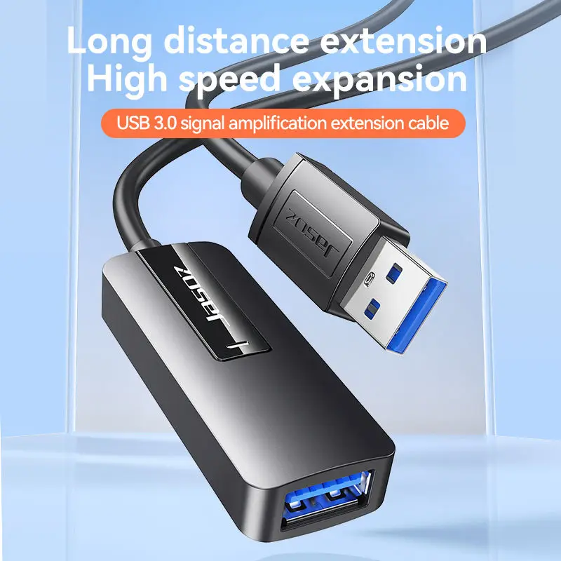 Jasoz USB 3.0 Signal Amplifier Extension Cable 5M 10M 15M 20M Type A Repeater Booster Extender Male to Female USB 3.0 High Speed