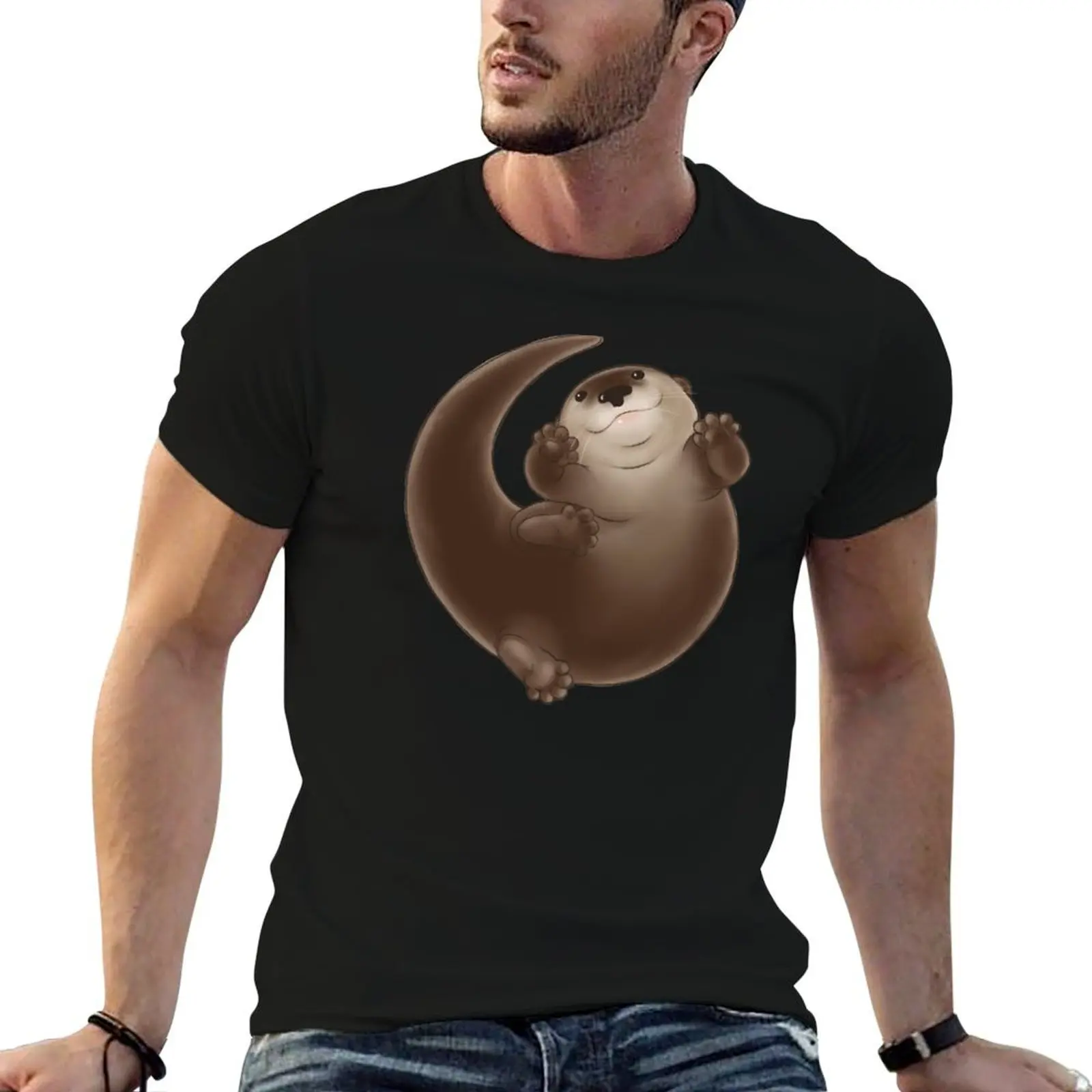 Chonk Otter T-Shirt customs design your own boys animal print korean fashion mens t shirts top quality