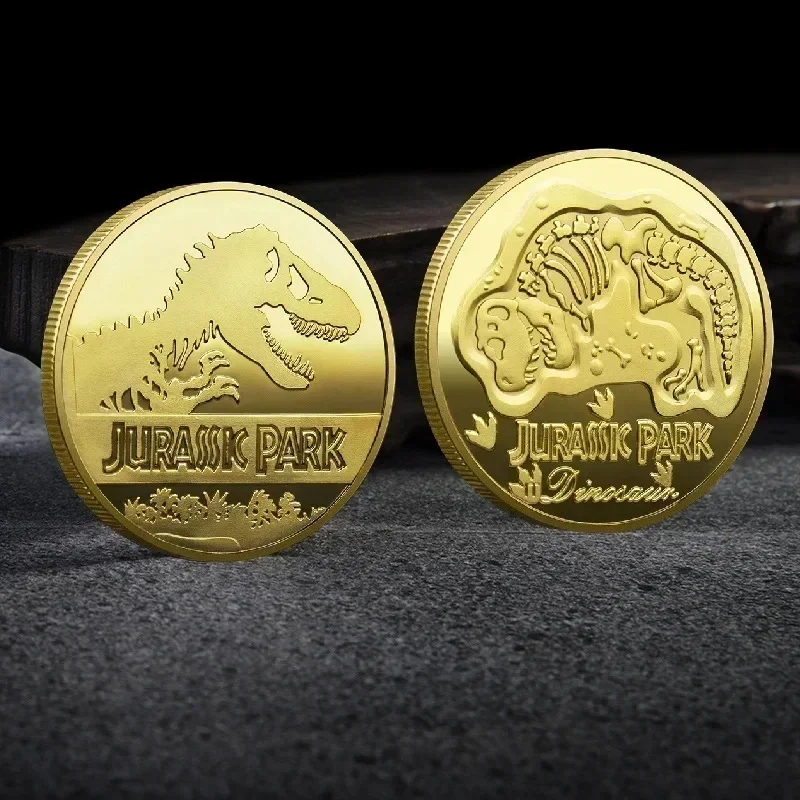2026-2027 NEW HOT 5PCS Jurassic Park Commemorative Souvenir Coins Replica Dinosaur Medallion Badges Collectible Fan Gifts