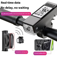 Bicycle Headlight GPS Bicycle Front Light Horn 3 in 1 Wireless Bicycle Computer GPS MTB Bike Speedometer Waterproof Flashlight