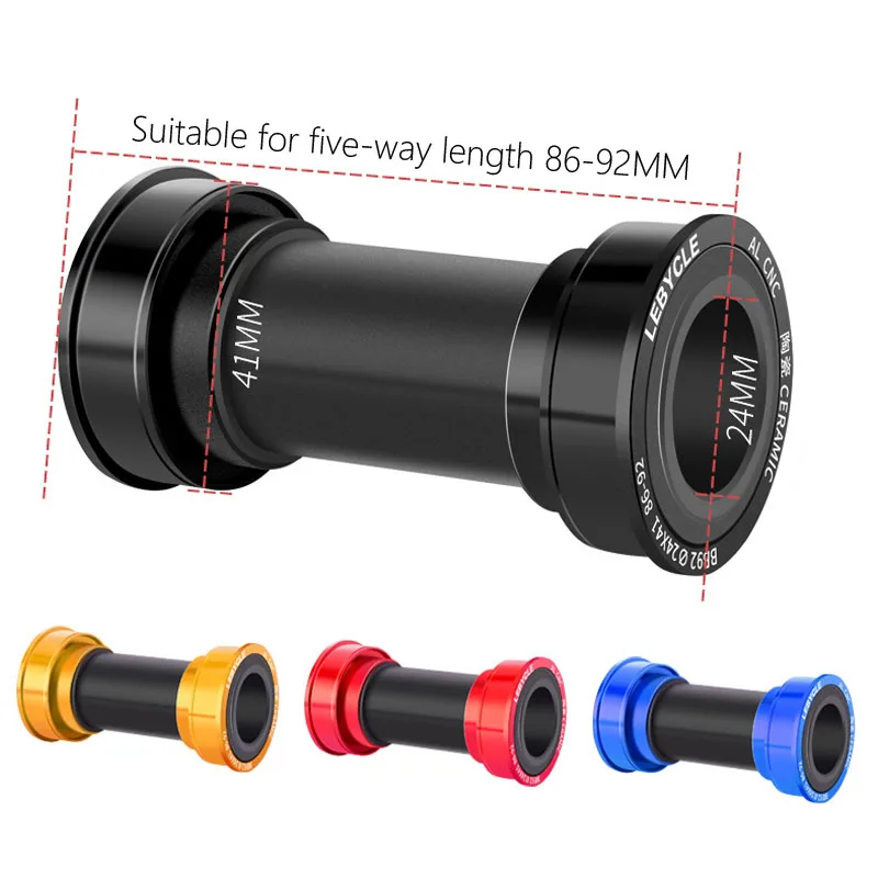 Bike Central Axis Press-in Bicycle Bottom Bracket Ceramic Bearing Crankset Axis BB 86-92mm Shaft For Shimano/SRAM GXP Bicycl