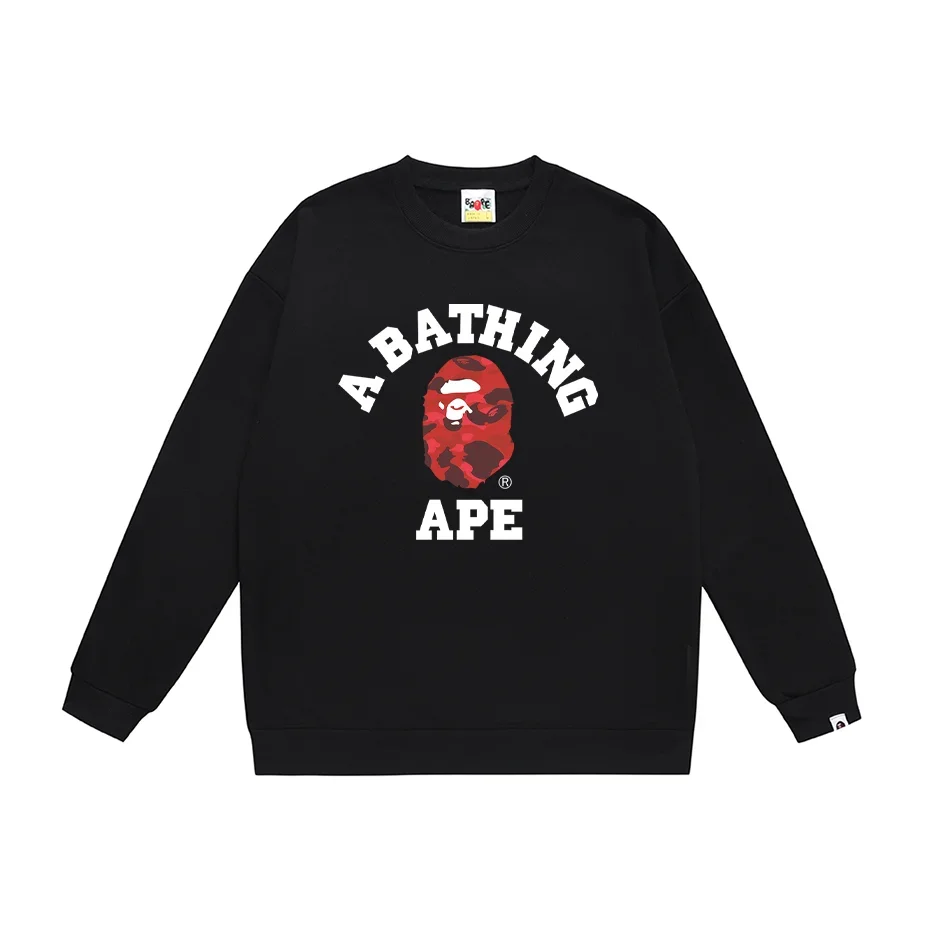 BAPE Men's T-shirts 100% Cotton Long Sleeve O-neck Pactwork Casual T shirts for Men New Spring Designer Tees Men Clothing