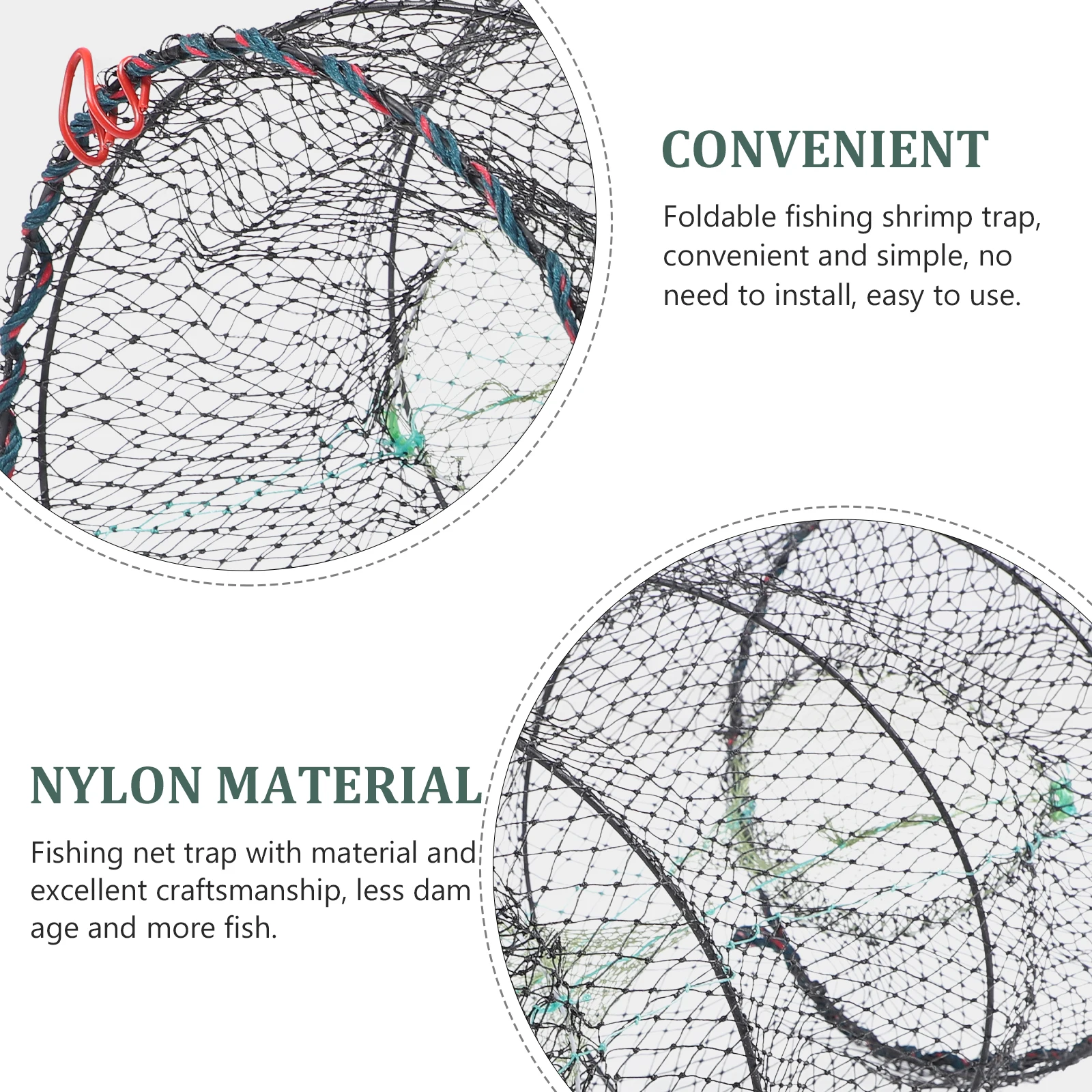 

Spring Loaded Foldable For Shrimp Crayfish Lobster Ultra Dense Mesh Portable Saltwater Freshwater Compatible Shrimp Cage Mesh