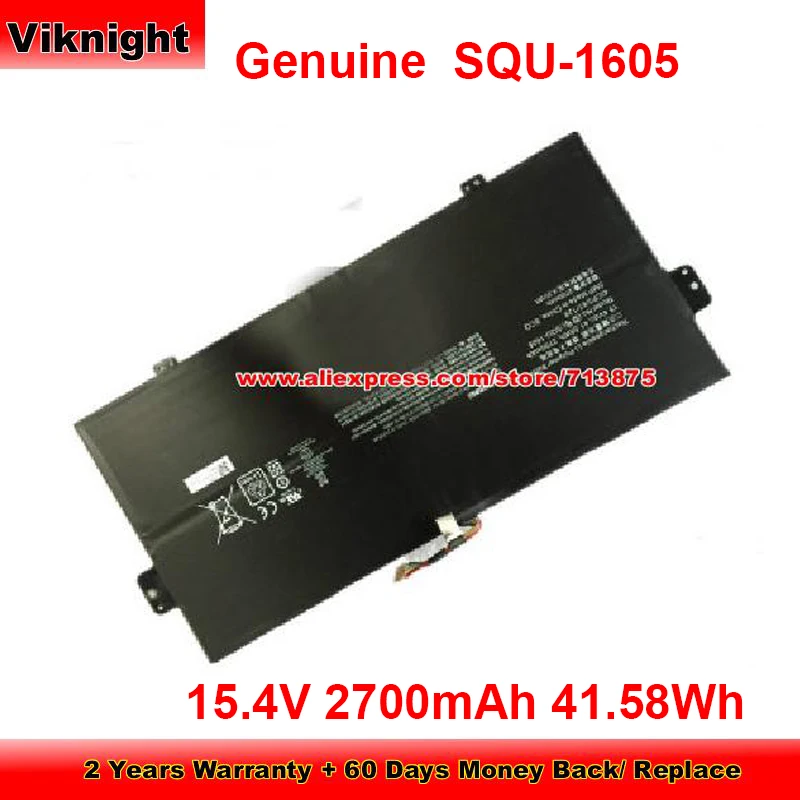 

Genuine SQU-1605 Battery for Acer Swift S7 SF713-51-M51W Spin 7 SP714-51 SF713-51 N16Q11 SF713-51-M6K9 S7371 15.4V 2700mAh