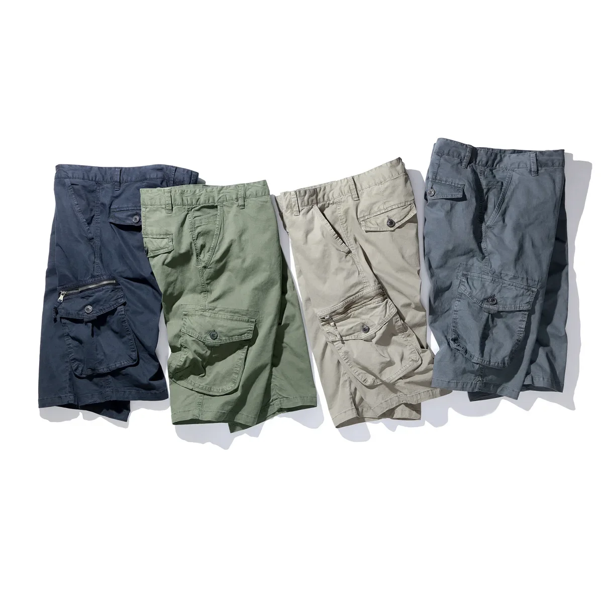 MRstuff-Pantalon d'outillage pour hommes, culotte courte décontractée pour hommes, pantalon multi-poches, document solide, FJJ court, marque, 2024