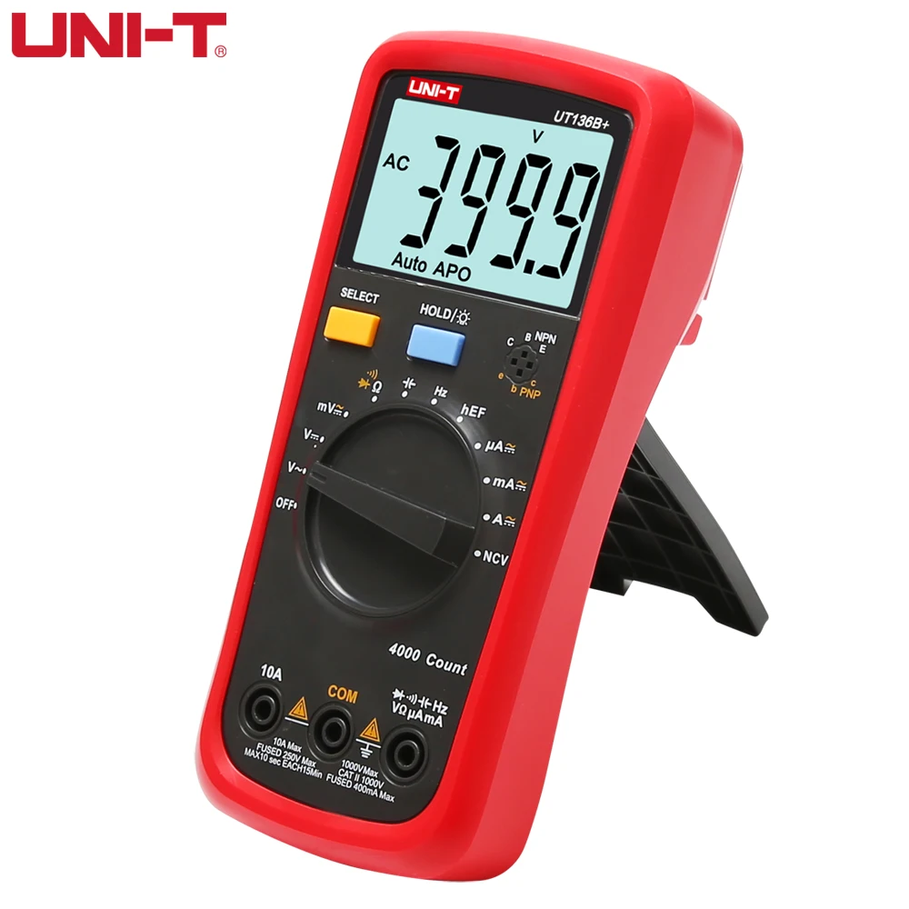 UNI-T UT136B+ Digital Multimeter Large LCD Dual Display 1000V 10A AC DC Voltmeter Current Test Meter