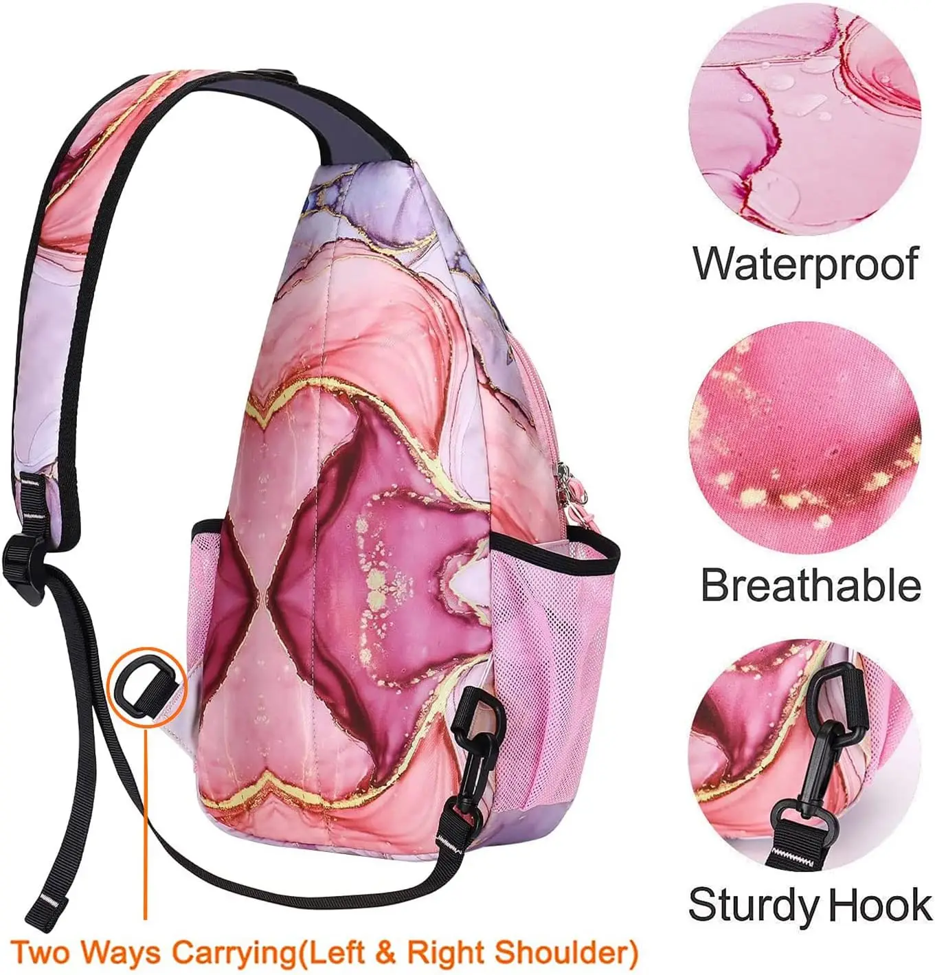 MOSISO Chest Bag Waterproof Crossbody Bags Casual Travel Women Sling Backpack Outdoor Sport Cycling Rucksack Shoulder Bag Man