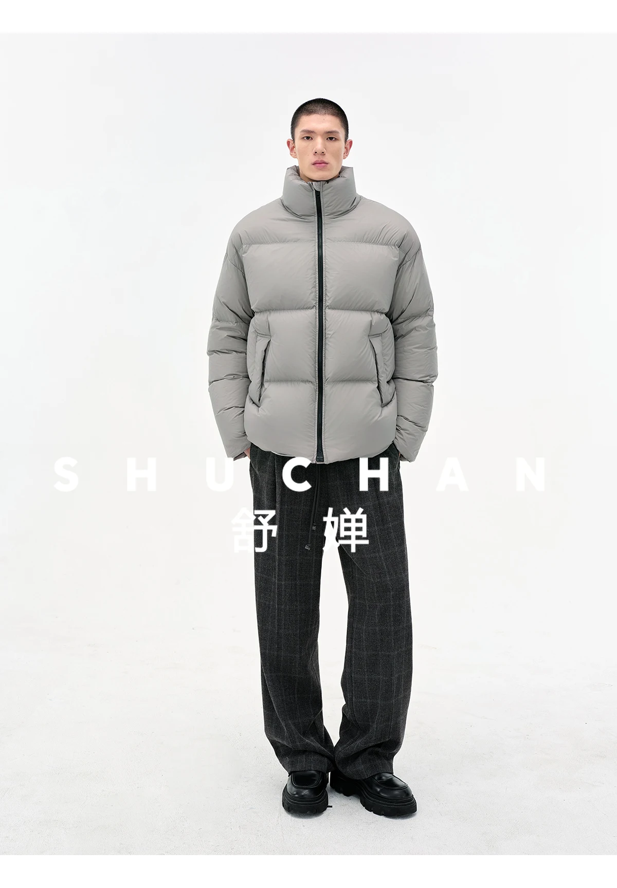 Extreme comfort/traceable peace of mind down 90 clean white duck down gray loose down jacket for men and women