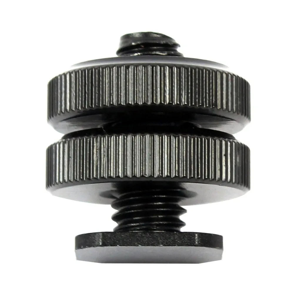 3/8 1/4 5/8 Single Dual Nut Stativplatte zum Blinken Kalter Blitzschuh-Schraubenadapter für GoPro 13 Insta360 X4 Light Stativ-Mikrofonhalter – Detail 40