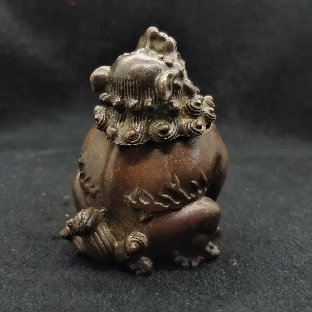 Chinese Bronze Chaotian Roar Figure Statue Tea Pet Incense Burner Buddha Statue