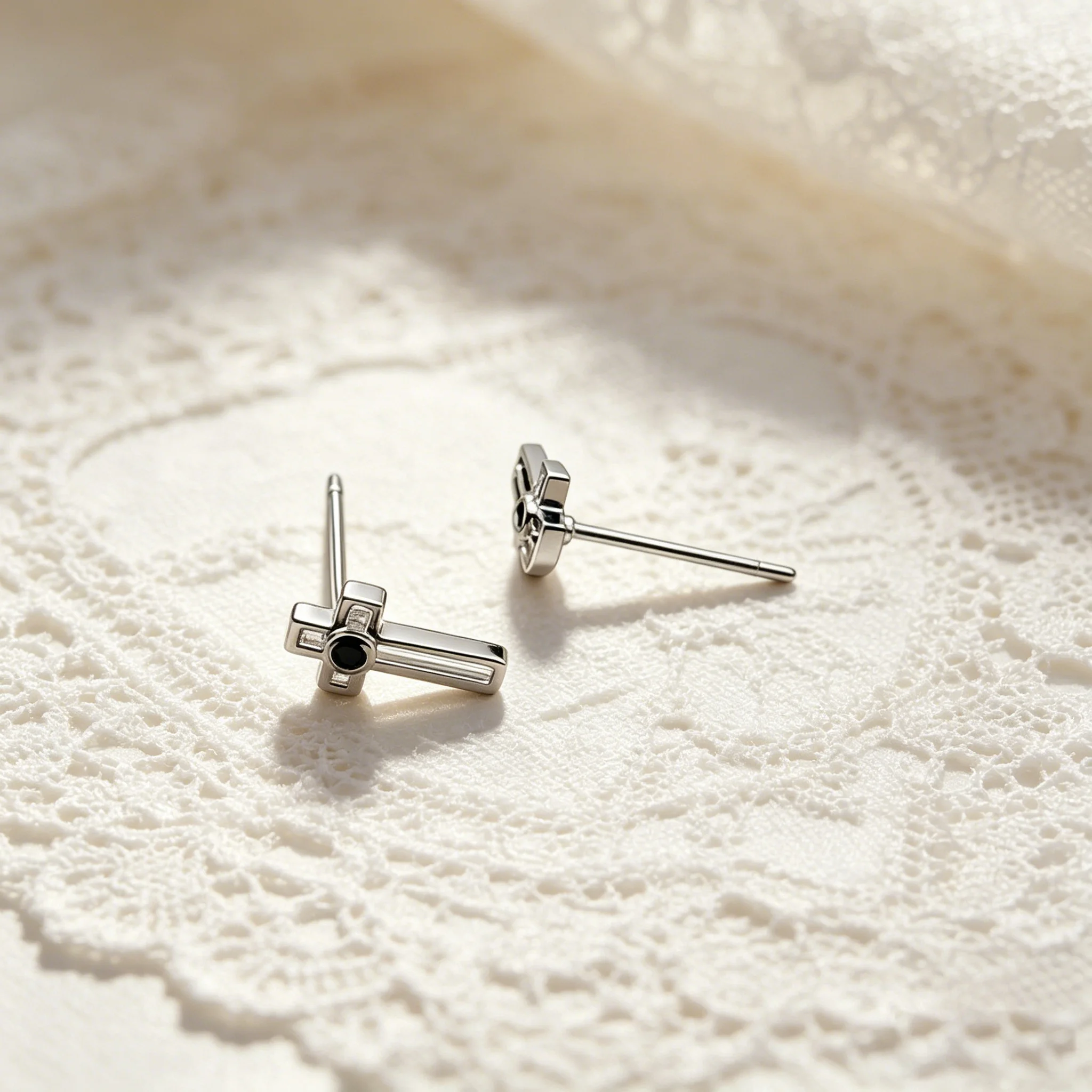 Kreuz-Ohrstecker, Schmuck für  – Street Fashion Earrings Bewertung und Preis
