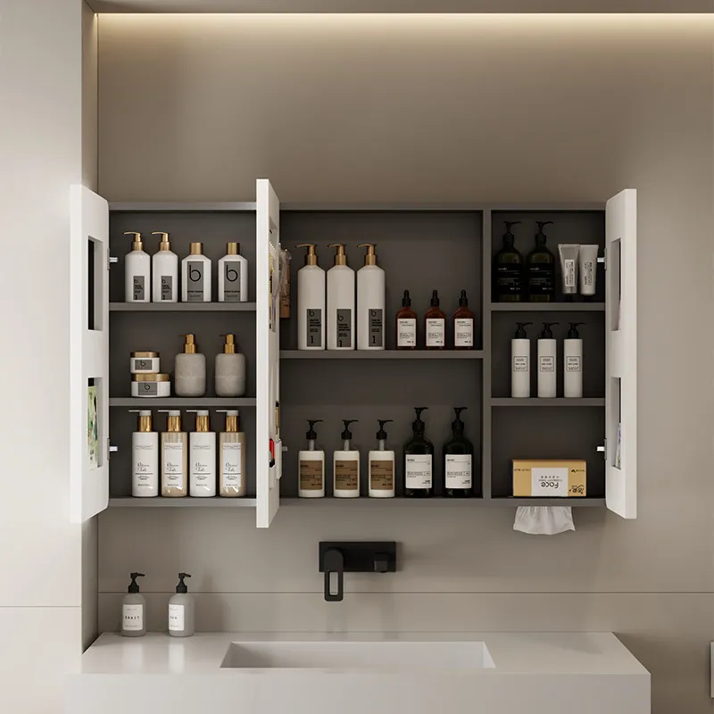 Luxury Organizer Bathroom Cabinet Accessories Storage Shelves Modern Toilet Cupboard Wooden Wall Archivadores Home Furniture